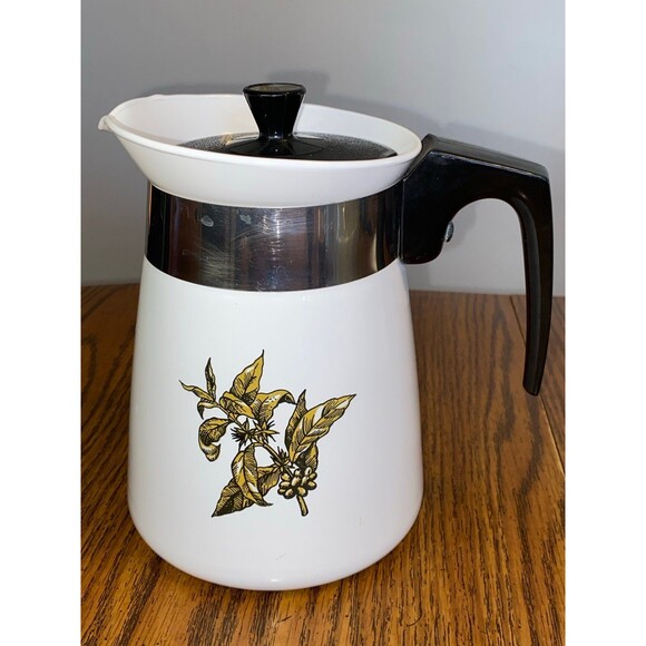 RARE Corning Ware Natures Bounty Brew n Serve 8 cup Coffee Tea Pot - Picture 4 of 11